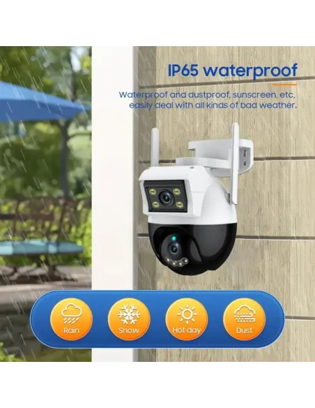 Camera duala jortan wifi, detectie umana, 8mp,full hd 4 k recunoastere faciala,