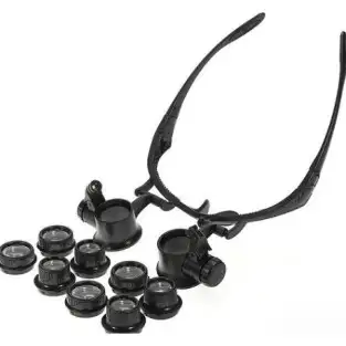 Lupa tip ochelari factor marime, dubla 10x 15x 20x 25x 2