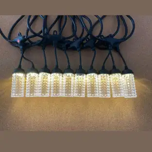 Ghirlanda luminoasa exterior, 10 becuri, tubulare incluse, 10 m