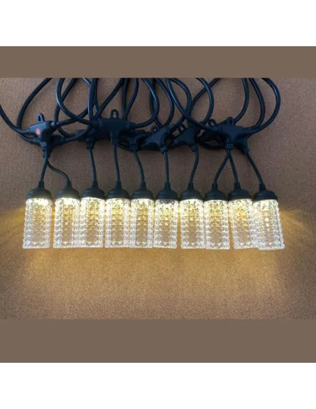 Ghirlanda luminoasa exterior, 10 becuri, tubulare incluse, 10 m