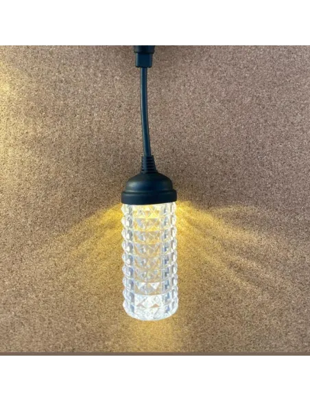 Ghirlanda luminoasa exterior, 10 becuri, tubulare incluse, 10 m