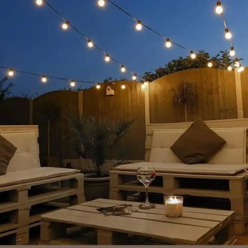 Ghirlanda luminoasa exterior, 10 becuri, tubulare incluse, 10 m