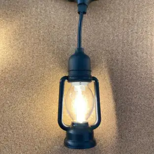 Ghirlanda luminoasa exterior, 10 becuri, 10 m tip felinar incluse 2