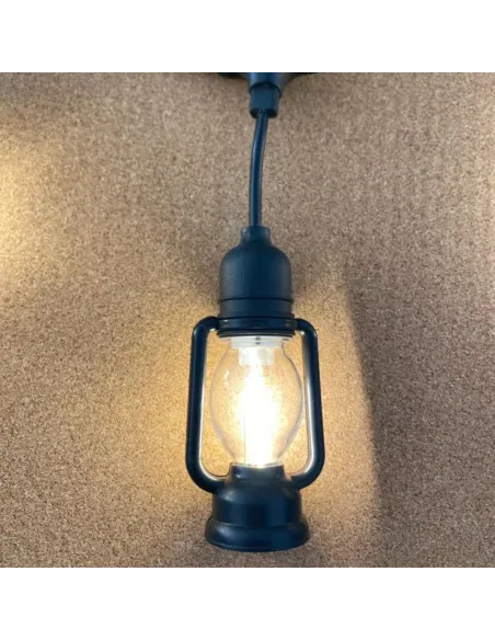 Ghirlanda luminoasa exterior, 10 becuri, 10 m  tip felinar incluse