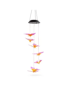 Lampa solara tip model fluture cu led rgb