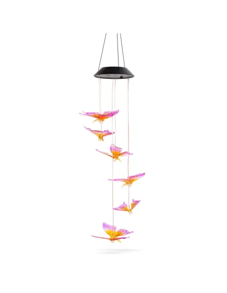 Lampa solara tip model fluture cu led rgb