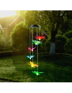 Lampa solara tip model fluture cu led rgb 2