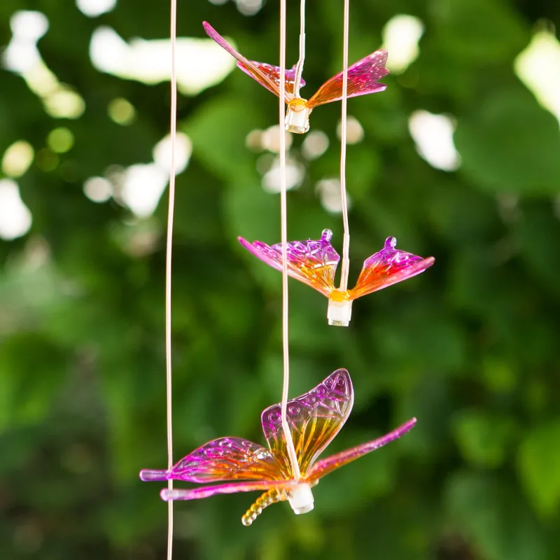 Lampa solara tip model fluture cu led rgb