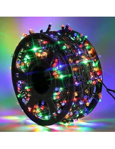 Instalatie LED tip rola, lungime 100m, cu 480 led mare tip diamant, IP 44, 8 jocuri de lumini