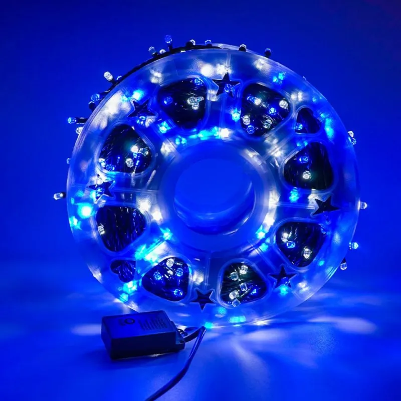 Instalatie LED sir 50m, cu 240 led mare tip diamant, IP 44, 8 jocuri de lumini