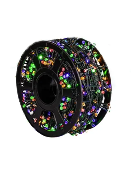 Instalatie LED sir 50m, cu 240 led mare tip diamant, IP 44, 8 jocuri de lumini