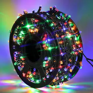 Instalatie LED sir 50m, cu 240 led mare tip diamant, IP 44, 8 jocuri de lumini