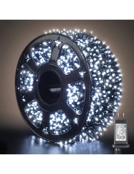 Instalatie LED sir 50m, cu 240 led mare tip diamant, IP 44, 8 jocuri de lumini