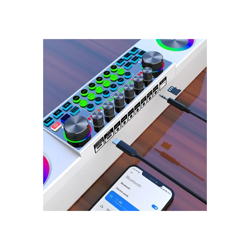 Placa de sunet , microfoane , mixer multifunctional, bluetooth