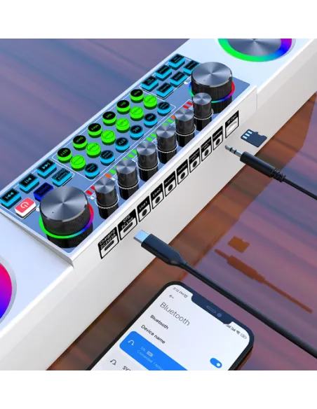 Placa de sunet , microfoane , mixer multifunctional, bluetooth