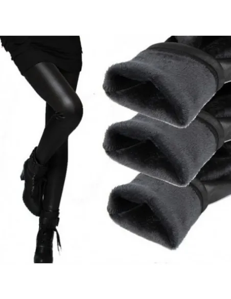 Set 2 x Colanti imbaniti imitatie piele