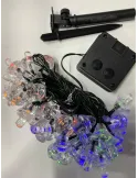 Set 2 x Instalatie ciupercute solare mari multicolor 50 led