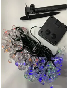 Set 2 x Instalatie ciupercute solare mari multicolor 50 led 2