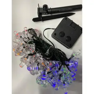 Set 2 x Instalatie ciupercute solare mari multicolor 50 led 2