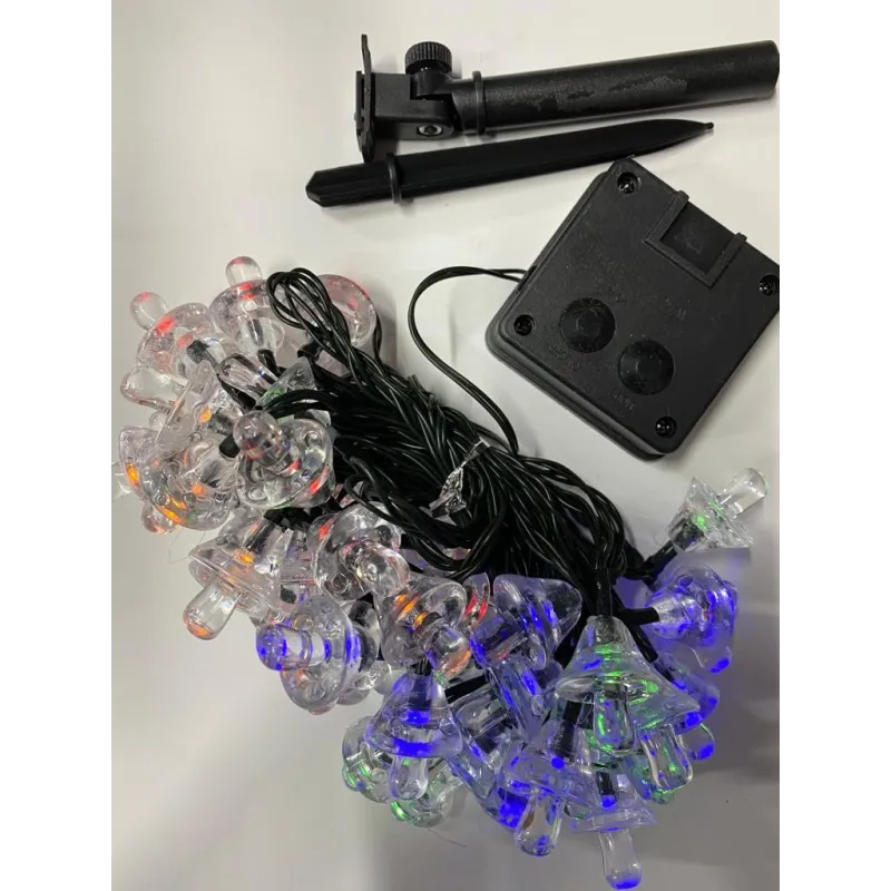 Set 2 x Instalatie ciupercute solare mari multicolor 50 led