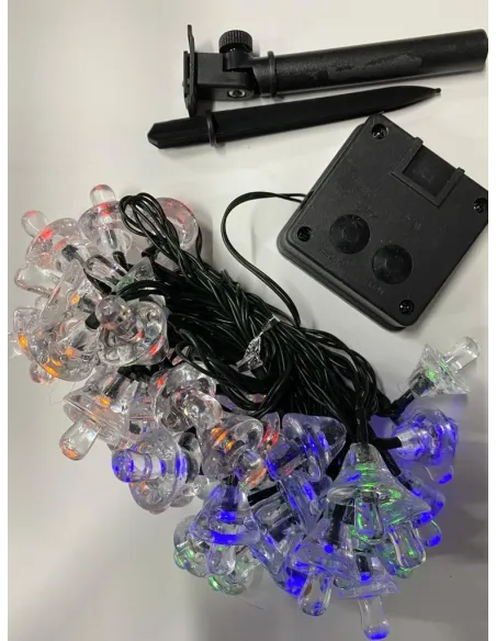 Set 2 x Instalatie ciupercute solare mari multicolor 50 led