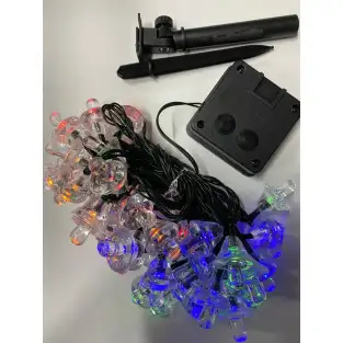 Set 2 x Instalatie ciupercute solare mari multicolor 50 led