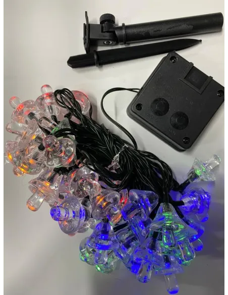 Set 2 x Instalatie ciupercute solare mari multicolor 50 led