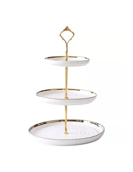 Platou pentru prajituri , supraetajat cu 3 niveluri