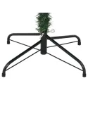 Brad artificial verde cu varfuri albe, 150cm, 350 ramuri + suport metalic