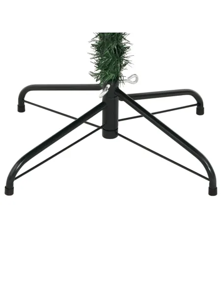 Brad artificial verde cu varfuri albe, 150cm + suport metalic