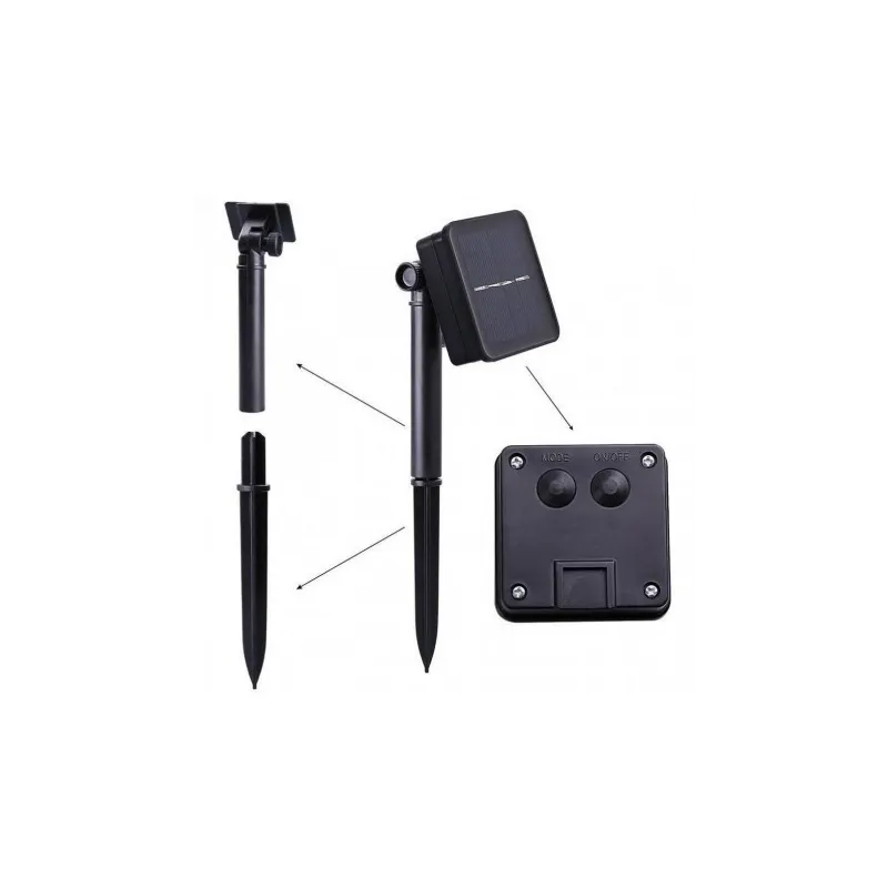 2x Instalatie solara 300 LED cu panou solar si controler, lungime 30 metri, alb cald