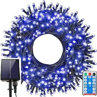 Instalatie solara sir 300 LED cu panou solar si controle,lungime 30 metri 2