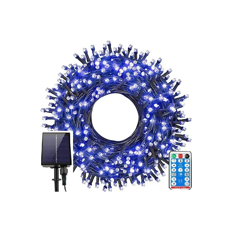 Instalatie solara  sir 300 LED cu panou solar si controle,lungime 30 metri