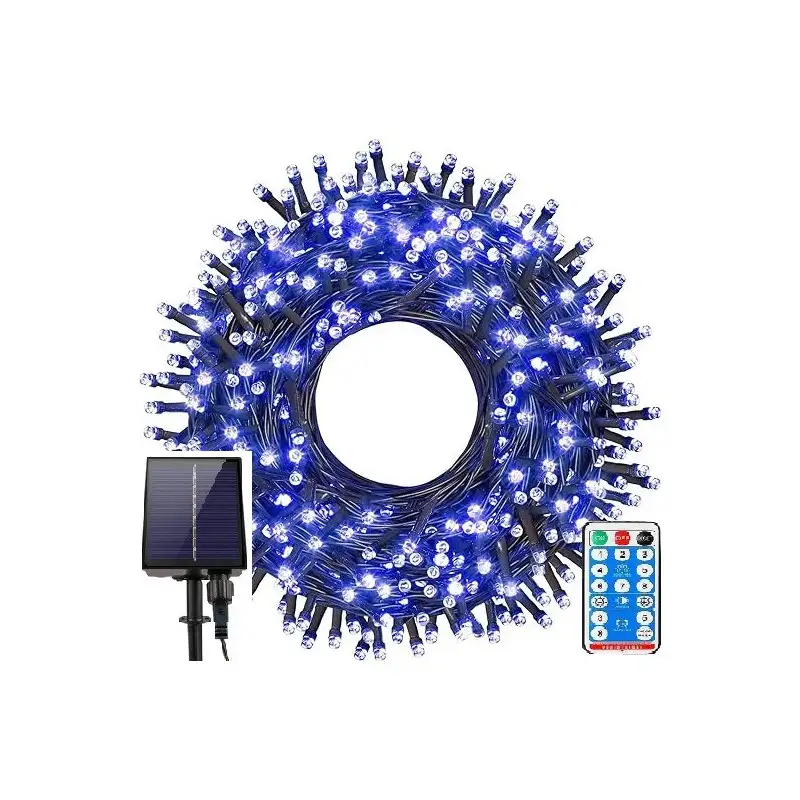 Instalatie solara sir 300 LED cu panou solar si controle,lungime 30 metri