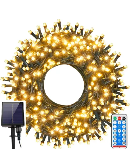 Instalatie solara  sir 300 LED cu panou solar si controle,lungime 30 metri