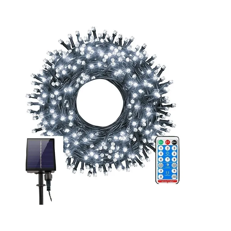 Instalatie solara  sir 300 LED cu panou solar si controle,lungime 30 metri