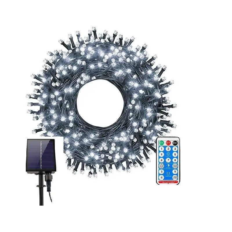 Instalatie solara sir 300 LED cu panou solar si controle,lungime 30 metri