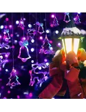 Instalatie Craciun - perdea luminoasa ploaie 12