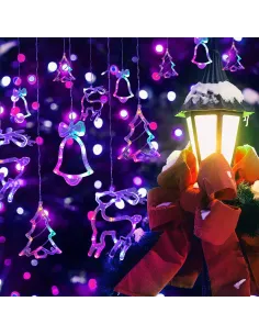 Instalatie Craciun - perdea luminoasa ploaie 12 2