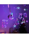 Instalatie Craciun - perdea luminoasa ploaie 12