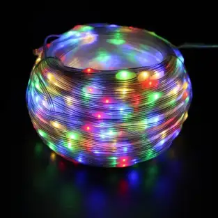 Ghirlanda Luminoasa Decorativa din Cupru 100M cu 800 LEDuri, Cablu Transparent, 8 Programe, Lumina Colorata, de Exterior 2