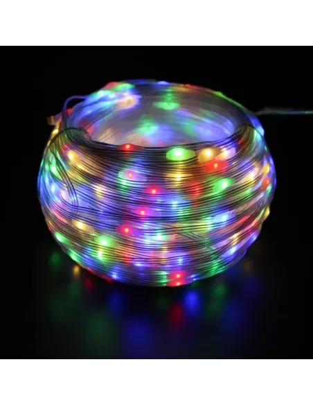 Ghirlanda Luminoasa Decorativa din Cupru 100M cu 800 LEDuri, Cablu Transparent, 8 Programe, Lumina Colorata, de Exterior