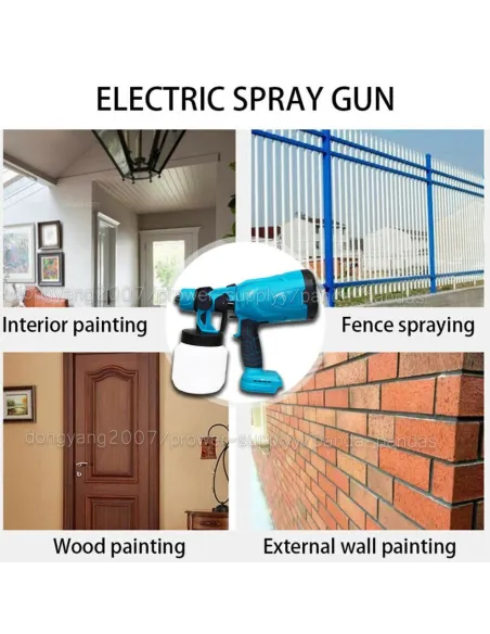 Pistol de vopsit cu 2 acumulatori, 24V, rezervor 800 ML, putere 650 ML/ min