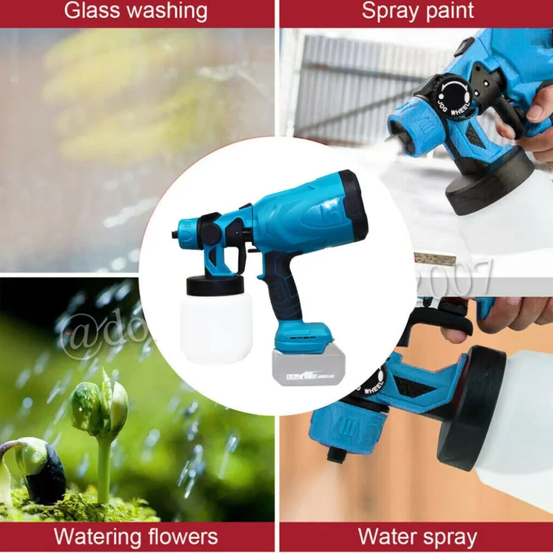 Pistol de vopsit cu 2 acumulatori, 24V, rezervor 800 ML, putere 650 ML/ min