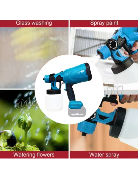 Pistol de vopsit cu 2 acumulatori, 24V, rezervor 800 ML, putere 650 ML/ min