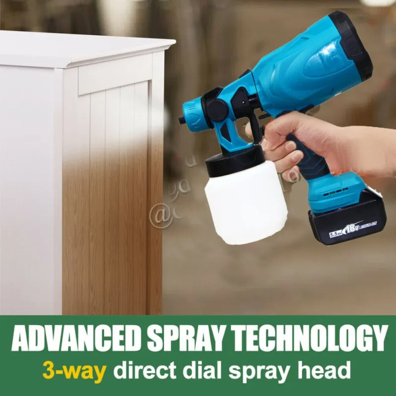 Pistol de vopsit cu 2 acumulatori, 24V, rezervor 800 ML, putere 650 ML/ min