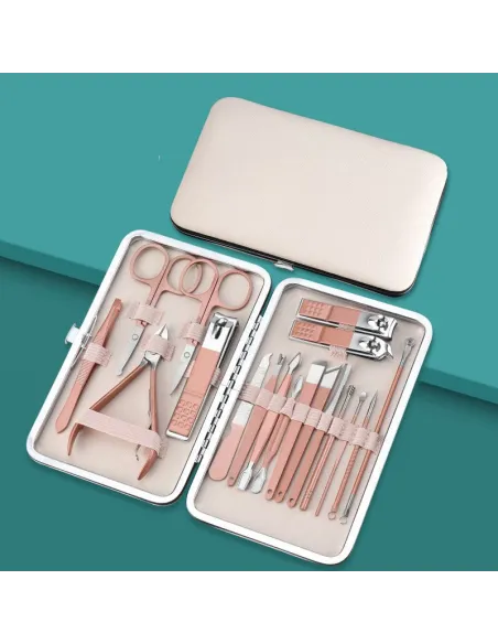 Trusa manichiura profesionala 18 piese otel inoxidabil
