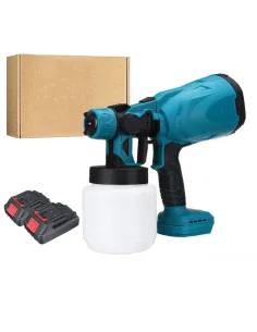 Pistol de vopsit cu 2 acumulatori, 24V, rezervor 800 ML, putere 650 ML/ min