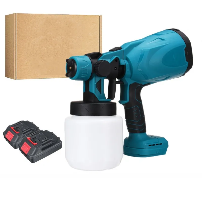 Pistol de vopsit cu 2 acumulatori, 24V, rezervor 800 ML, putere 650 ML/ min