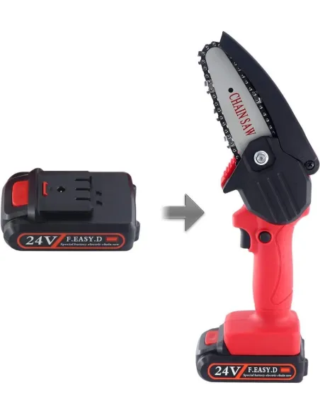 Acumulator Li-ion 24v,6500 mAh, mufa incarcare verticala pentru motocoasa 3 pini